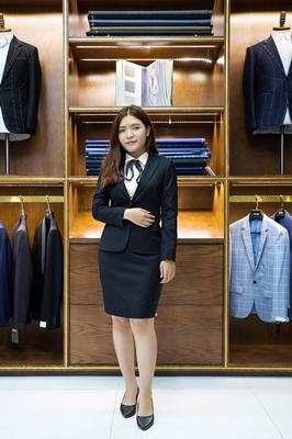 Bộ Vest Nữ Đen Công Sở Ôm Dáng