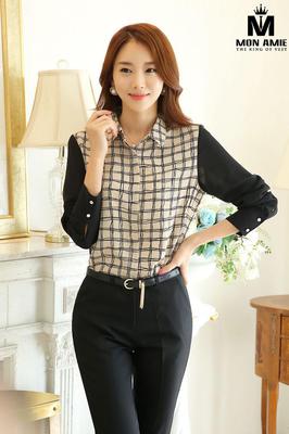 Sơ Mi Nữ Phối Caro Cá Tính
