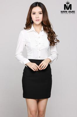 Áo Sơ Mi Nữ Trắng Công Sở Phối Cổ Bèo