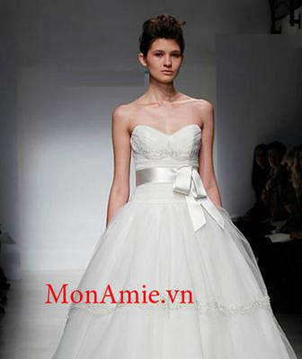 Đầm Công Chúa Cúp Ngực Nơ