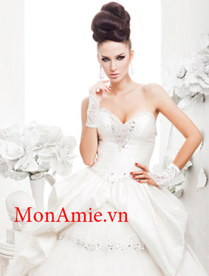 Đầm Cúp Ngực Xòe Nhiều Lớp
