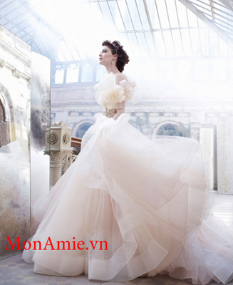 Đầm Cổ Yếm Xòe Nhiều Chifon