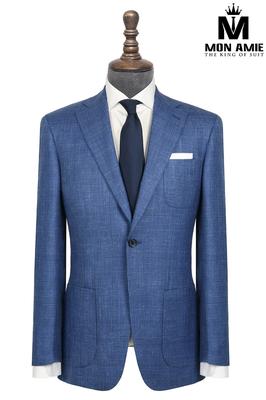 Bộ Vest Nam Công Sở Cao Cấp Xanh Caro C52.084