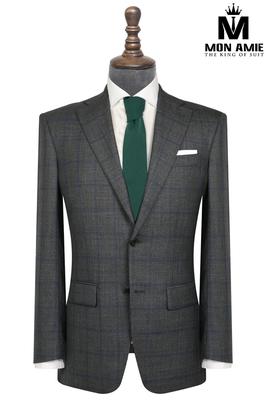 Bộ Vest Nam Công Sở Cao Cấp Xám Caro D508_20