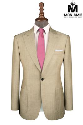 Bộ Vest Nam Công Sở Cao Cấp Màu Kem Đậm B51.049
