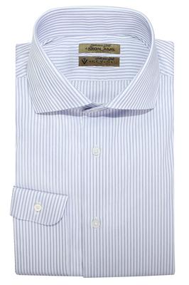 Áo sơ mi trắng sọc tím S03.112