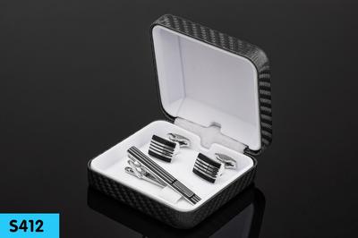 Bộ Cufflink khuy măng sét nam Tie Clip S412