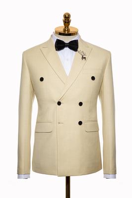 Bộ Vest Nam Công Sở Màu Kem A50.018