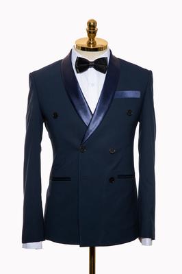 Bộ Vest Nam Công Sở 6 Nút Màu Xanh Đen B51.039