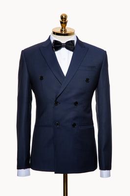 Bộ Vest Nam Công Sở Cao Cấp Màu Xanh Đen D614_2