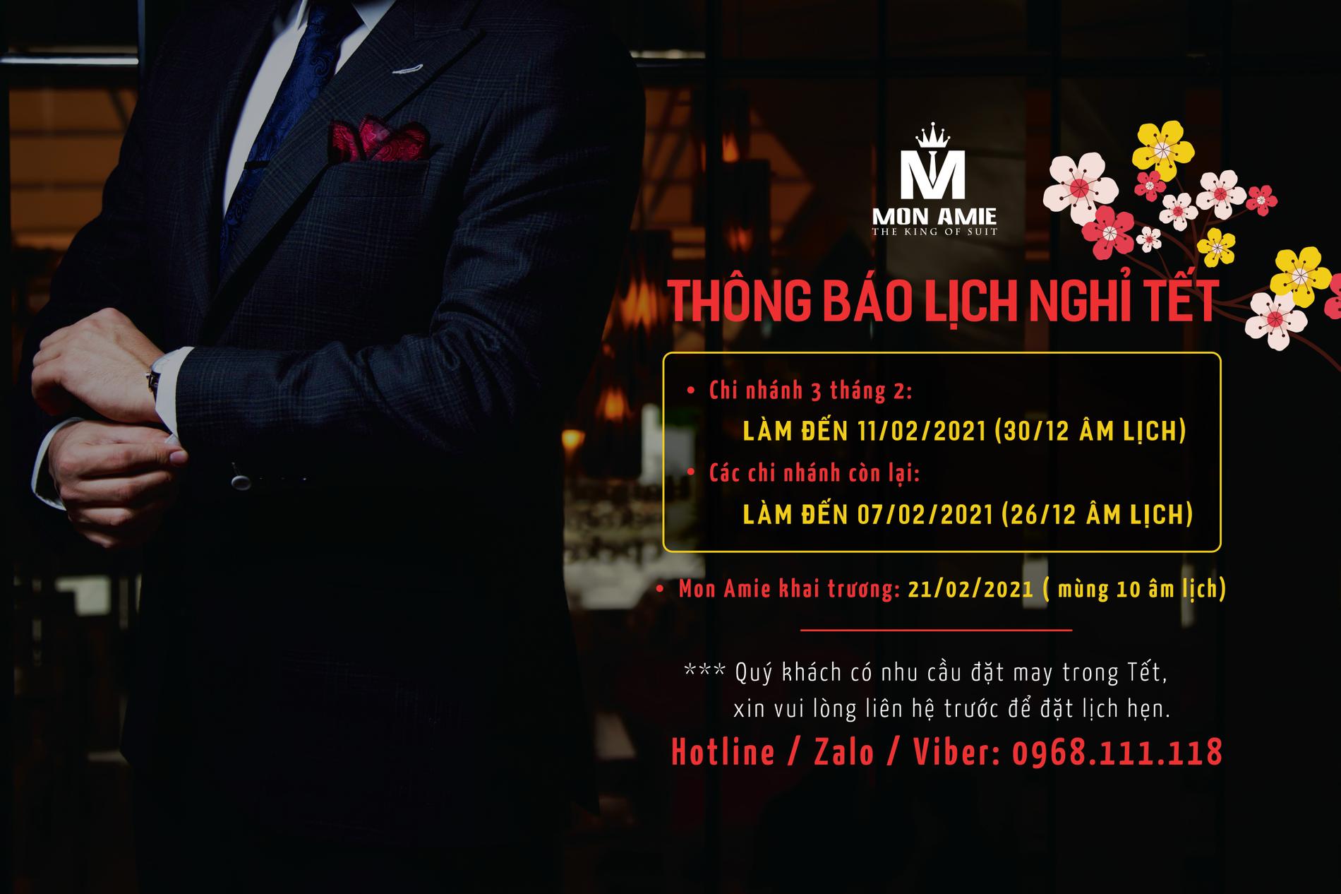 LỊCH NGHỈ TẾT MON AMIE