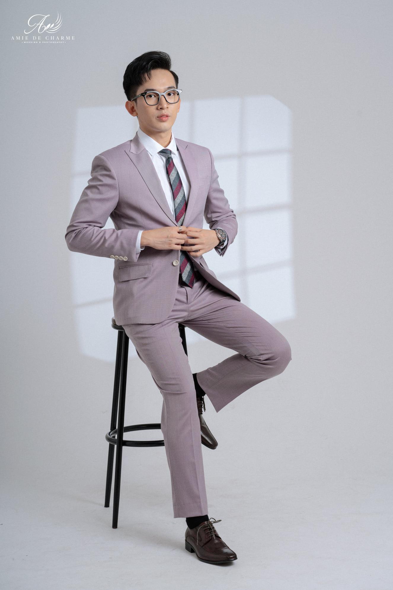 Suit màu tím pastel dành cho tín đồ mê chất Hàn
