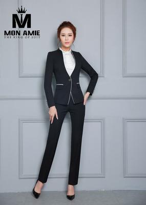 Set Vest nữ đen viền trắng 1 nút