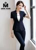 Set vest peplum xanh đen quần tây