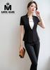 Set vest peplum đen quần tây