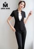 Set vest peplum đen quần tây