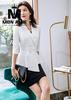 Áo vest peplum trắng lệch tà