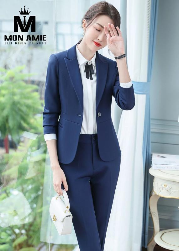 Set vest xanh đen quần tây nhẹ nhàng