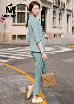 Set vest màu xanh mint tay lỡ sang chảnh