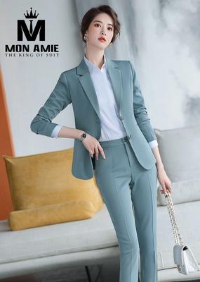 Set vest công sở xanh pastel quần tây dài sang chảnh
