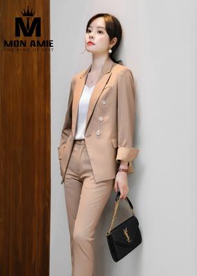 Set vest blazer quần tây màu cam đất siêu xịn