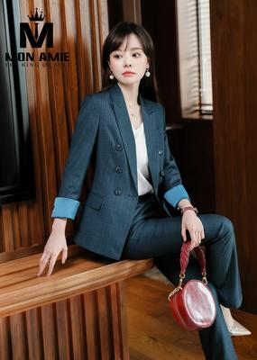 Set vest blazer quần tây màu xanh dương siêu xịn