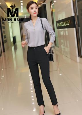 Sơ mi màu tím nhạt phối phụ kiện cực xinh