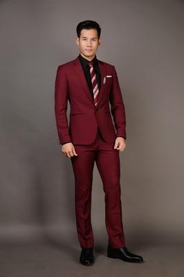 Vest màu đỏ đô thời trang