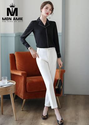 Sơ mi đen cổ vest xinh yêu