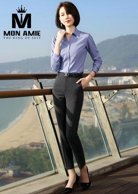 Sơ mi công sở màu tím nhạt đơn giản