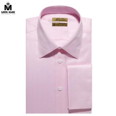 Áo sơ mi trơn màu hồng nhạt S01.422