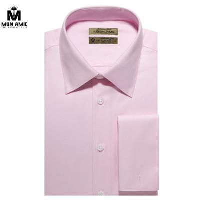 Áo sơ mi trơn màu hồng nhạt S01.469