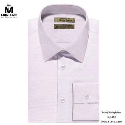 Áo sơ mi trơn màu hồng phấn S01.452