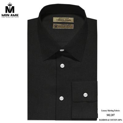 Áo sơ mi trơn màu đen S02.207