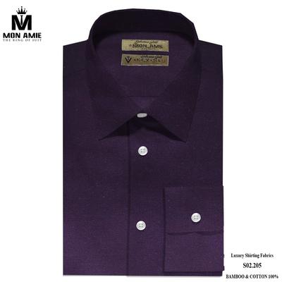 Áo sơ mi trơn màu tím đậm S02.205