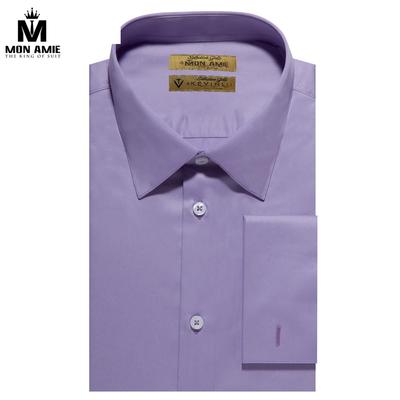 Áo sơ mi trơn màu tím xám S02.216