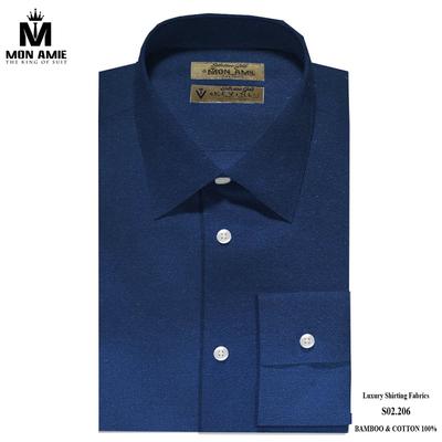 Áo sơ mi trơn màu xanh navy S02.206