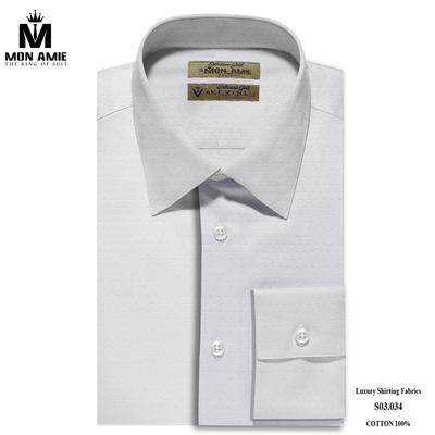 Áo sơ xám nhạt sang trọng S03.034