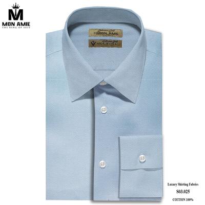 Áo sơ mi trơn màu xanh nhạt thời trang S03.025