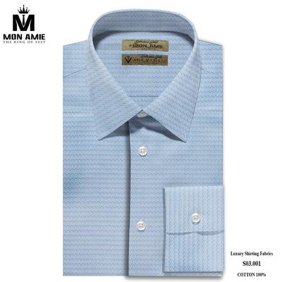 Áo sơ mi màu xanh đứng đắn S03.001