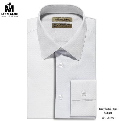 Áo sơ mi họa tiết lượn sóng màu ghi nhạt sang trọng S03.021