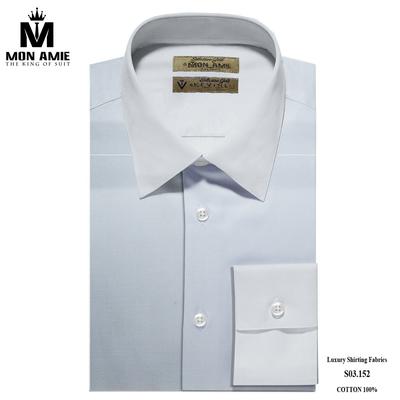 Áo sơ mi trơn màu xám nhạt S03.152