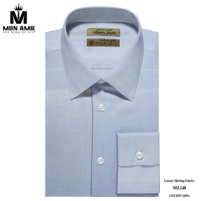 Áo sơ mi trơn màu xám trang trọng S03.148