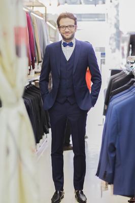 Set vest xanh navy điển trai