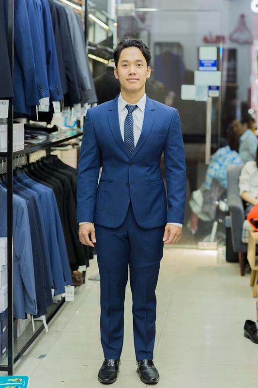 Set vest xanh navy đơn giản