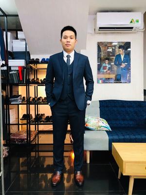 Set vest xanh đen kèm ghile lịch lãm tinh tế