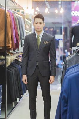 Set vest xanh đen kẻ caro chìm cực tinh tế
