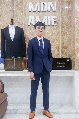 Set vest xanh đen tinh tế