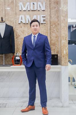 Set vest xanh đơn giản cho chàng