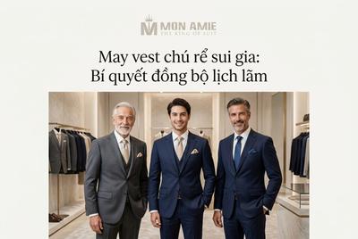 May Vest chú rể sui gia: Bí quyết đồng bộ lịch lãm